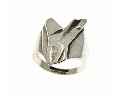 Silver Lapponia ring, 925/000. last: I8:1986. Width 21mm. Ã¸ 58. approx. 5.9 grams. In good condition.