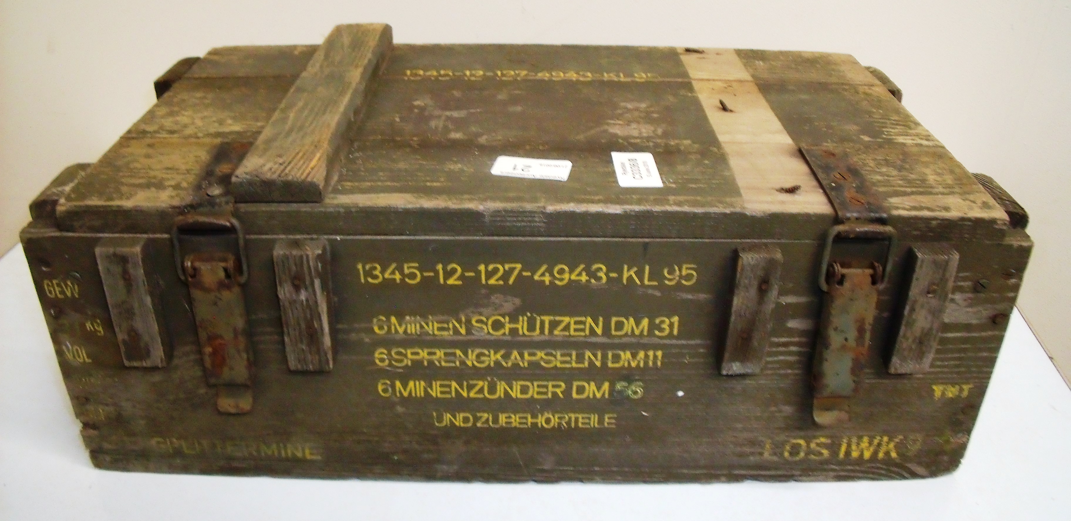 Military wooden ammo crate