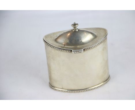 A Silver Tea Caddy London 1917 - 4 oz