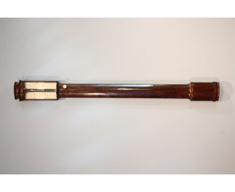 A bow fronted Georgian stick barometer