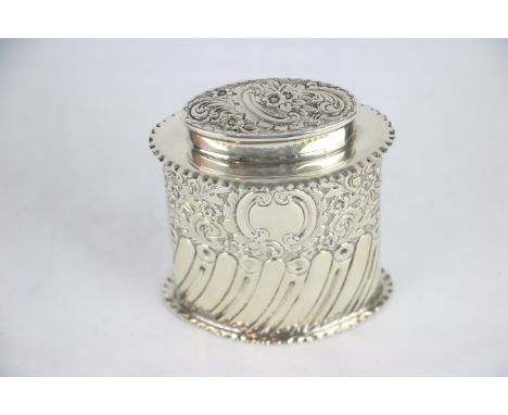 A Silver Tea Caddy Sheffield 1912 - 4 oz