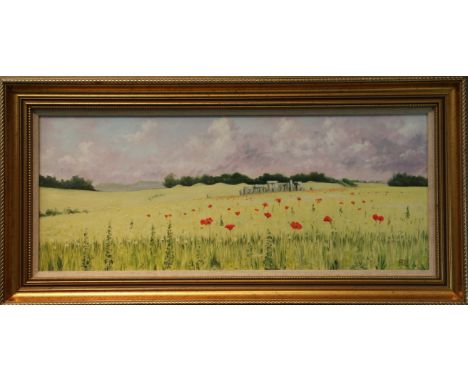 R M Wilde CBE - Stonehenge from the West - 24 x 59 cm