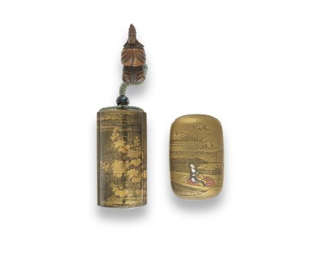 TWO GOLD-LACQUER INROOne by Shokasai, Edo period (1615-1868) or Meiji era (1868-1912), late 19th/early 20th centuryThe first 