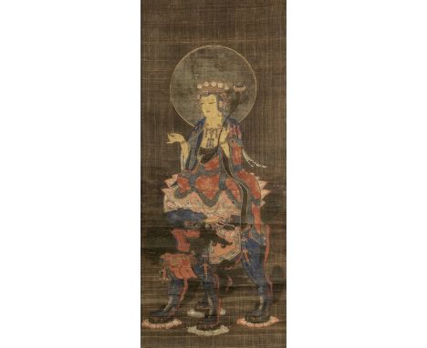 ANONYMOUSGokei Monju Bosatsu Muromachi (1333-1573), Momoyama (1573–1615), or Edo (1615–1868) period, 16th/17th centuryHanging