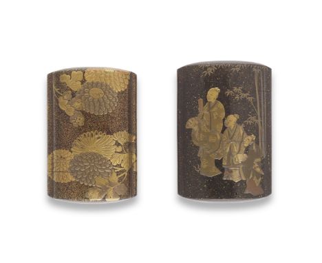 TWO LACQUER FOUR-CASE INROOne by Yoshiaki, Edo period (1615-1868), 19th centuryEach of upright form and decorated in differen