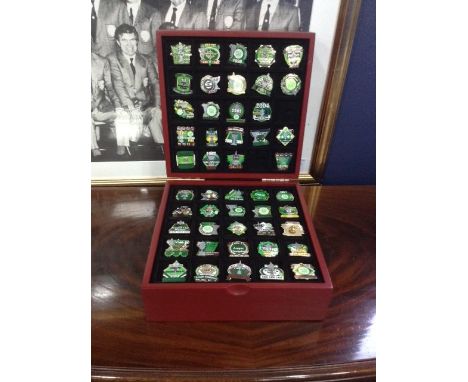 CELTIC FOOTBALL CLUB 'VICTORY PIN' COLLECTIONby The Danbury Mint, an extensive collection of pins commemorating titles won by