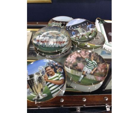 'THE GLORY OF CELTIC' COLLECTORS' PLATES BY DANBURY MINTcomprising eight plates from the series; along with 'The Wullie Mallo
