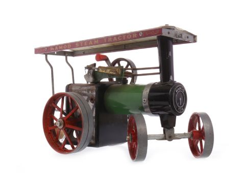 MAMOD STEAM ENGINE TRACTORthe body finished in green, the wheels with red spokes, 18cm high