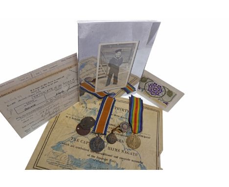 WWI AND WWII MILITARY ARCHIVE RELATING TO PTE. A. FORGIE AND C.J BROWNcomprising 1914-1918 medal and 1914-1919 Victory Medal 