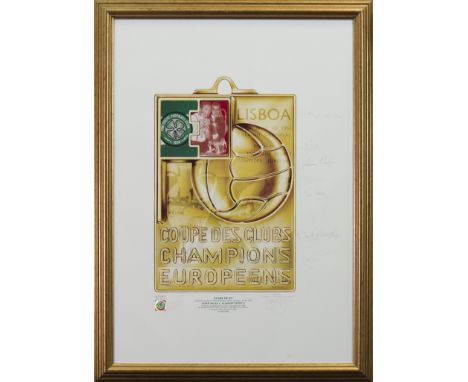 CELTIC FOOTBALL CLUB 'CLASS OF 67' LIMITED EDITION LITHOGRAPHno. 57/100, bearing several players' signatures, framed and unde