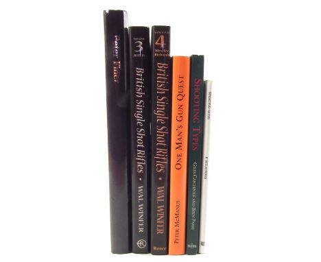 Collection of firearms reference books, to include 'British Single Shot Rifles volumes 3 and 4 by Wal Winfer, One Man's Gun Q