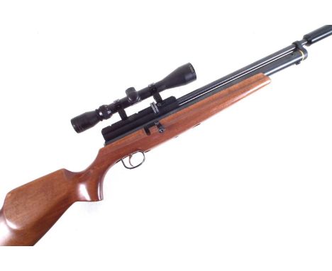 Webley Raider PCP .177 air rifle, serial number 0513 20038, with 16 inch barrel fitted with silencer, 10 shot magazine, fitte