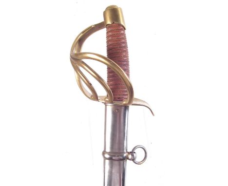 20th century replica of a French AN IX (Revolutionary Year 9) Heavy Cavalry sword and scabbard. 