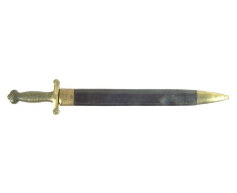 French Gladius sword, the blade stamped 'Jean' the brass guard numbered 1495 the, with scabbard stamped 223.66cm long