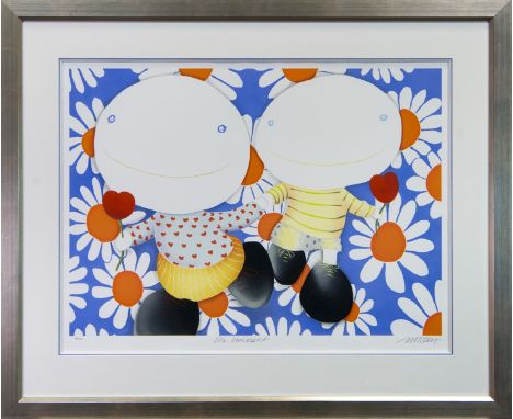 * MACKENZIE THORPE, THE INNOCENT silkscreen print, signed and numbered 288/395 61cm x 85cm Mounted, framed and under glass No