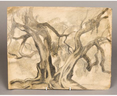 Attributed to AUGUSTUS EDWIN JOHN (1878-1961) British (AR) Possible preparatory sketch for Almond and Olive Trees, Provence 1