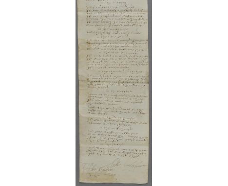 *Hampshire - Household inventory. A manuscript household inventory of goods of John Butler in his house in Alton, Hampshire, 