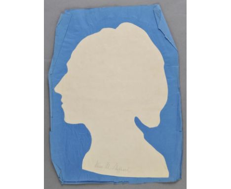 *Silhouettes. A collection of twenty-five large silhouette portraits, 1875,  together twenty-five larger than life scissor cu
