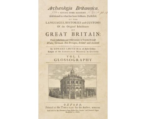 Lhuyd (Edward). Archaeologia Britannica, Giving some Account Additional to what has been hitherto Publish'd, of the Languages