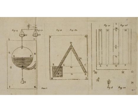 Sinclair (George). The Hydrostaticks; or, the Weight, Force, and Pressure of Fluid Bodies, made evident by physical, and Sens