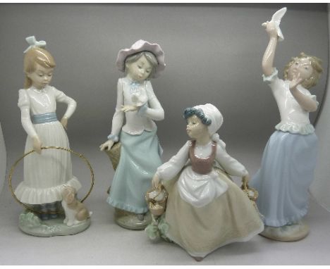 Four Nao figures, three a/f