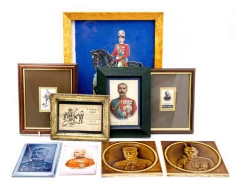 Boer War Interest, a collection of framed Boer war ephemera, to include postcard, framed cigarette card 'Rudyard Kipling' cer