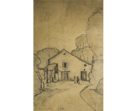 Laurence Stephen Lowry R.A. (British, 1887-1976), 'Cottage on Roe Green', signed and dated 1924 l.l., pencil, 21cm by 13cm, f