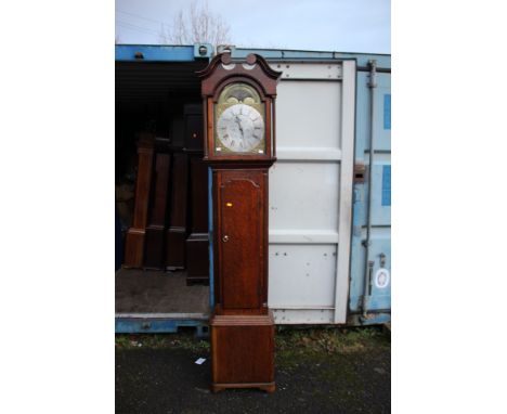 A George III oak eight day longcase clock, inscribed 'Blaylock Longtown',