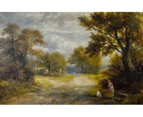 George Turner (British, 1843-1910), 'Callow Trough, Derbyshire', signed l.l., also signed inscribed with title and dated 1903