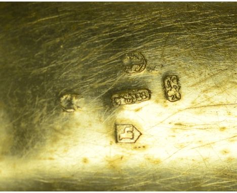 A George III silver snuff box, oblong shaped the entire bright-cut engraved with quatrefoil and point decoration, with rectan