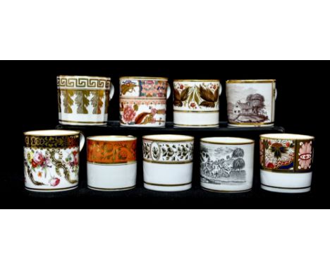 A collection of porcelain coffee cans, including Spode, Coalport, New Hall (9) Condition : Minor damage to some