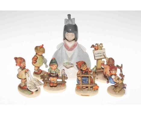 Collection of six Hummel figures and Nao girl (7)