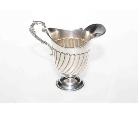 Continental silver helmet cream jug