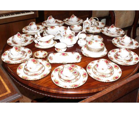 Large Royal Albert Old Country Roses tea and dinner service, approximately seventy pieces