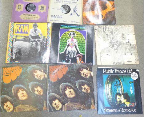 Twenty-two assorted LPs, The Rolling Stones, The Beatles Revolver, Rubber Soul