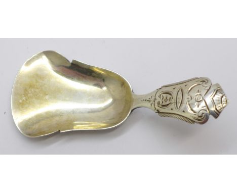 A Dutch silver tea caddy spoon