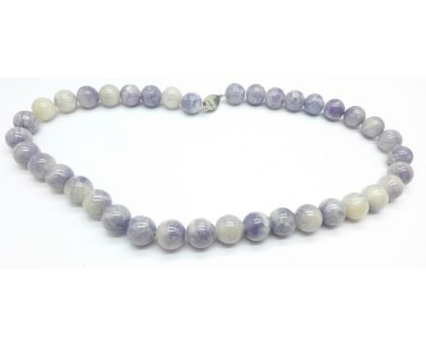 A lavender jade necklace