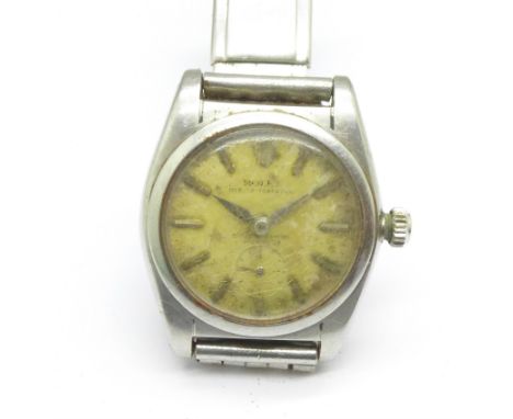 A Rolex Oyster Perpetual Officially Certified chronometer on an associated bracelet strap