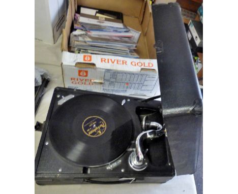 Vintage Gramophone- 'The Masters Voice' made by "The Gramophone Company Ltd, Hayes Middlesex - wind up record player - 1920's