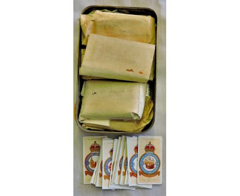 Vintage Terry's Gold Band Tin with Players Large part sets / Sets incl RAF Badges, Aircraft, Film Stars, etc..