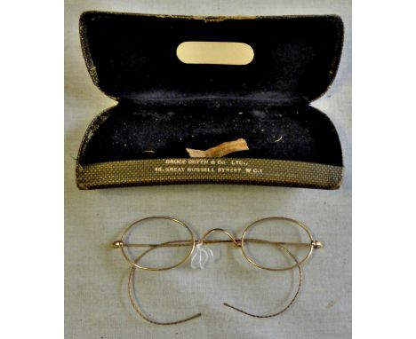 A Pair of Vintage glasses with lenses - good condition in case