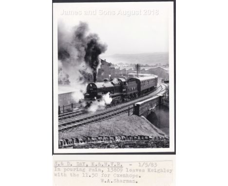 W.A.Sharman Photographic Quality Archive (10" x 8")-S.& D, - K.&.W.V.R. -1/5/83, in pouring rain, 13809 leaves Keighley with 