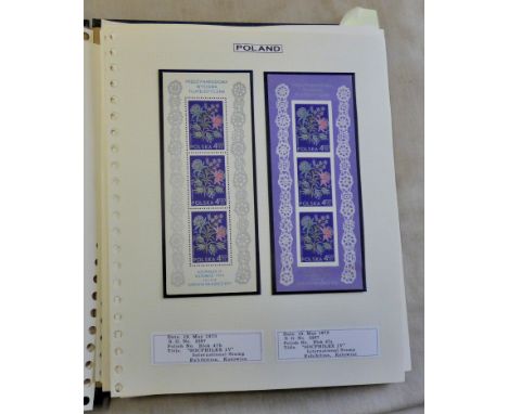 Poland 1963-1992-A collection of miniature sheets, minty (u/m) and fine used, also 1973 'Socphilex IV' u/m mint perf and impe