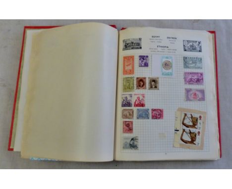 World collection in a red album. Vintage ranges up to 1960 - incl GB, Liberia, Israel, Spanish (1,000s)