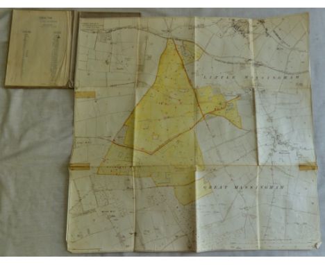 Norfolk Massingham Hall farm - max (6" to 1 wide) by Edward Ward Cayton (Cruzo Wilkins) List of all acreage etc, vintage
