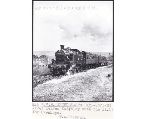 W.A.Sharman Photographic Quality Archive (10" x 8")-K & W.V.R. Enthusiasts Day-20/3/83, 41241 leaves Keighley with the 11.15 