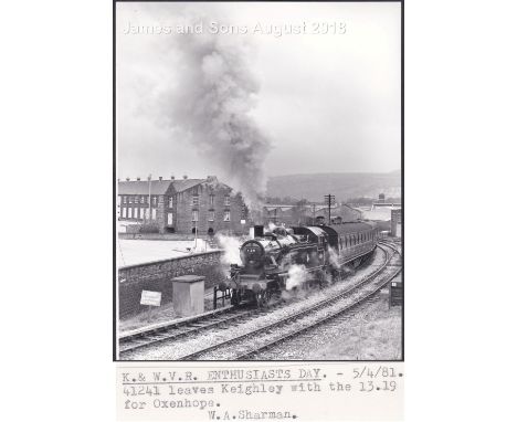 W.A.Sharman Photographic Quality Archive (10" x 8")-K & W.V.R. Enthusiasts Day - 5/4/81, 41241 leaves Keighley with the 13.19