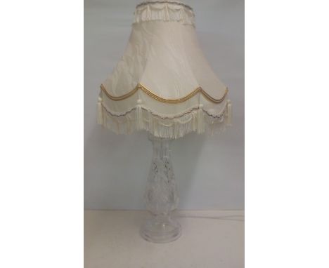 Large Cut Crystal Glass Table Lamp