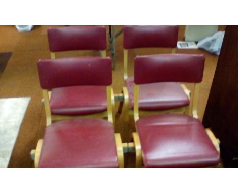 Set of Four Vintage Stacking Chairs