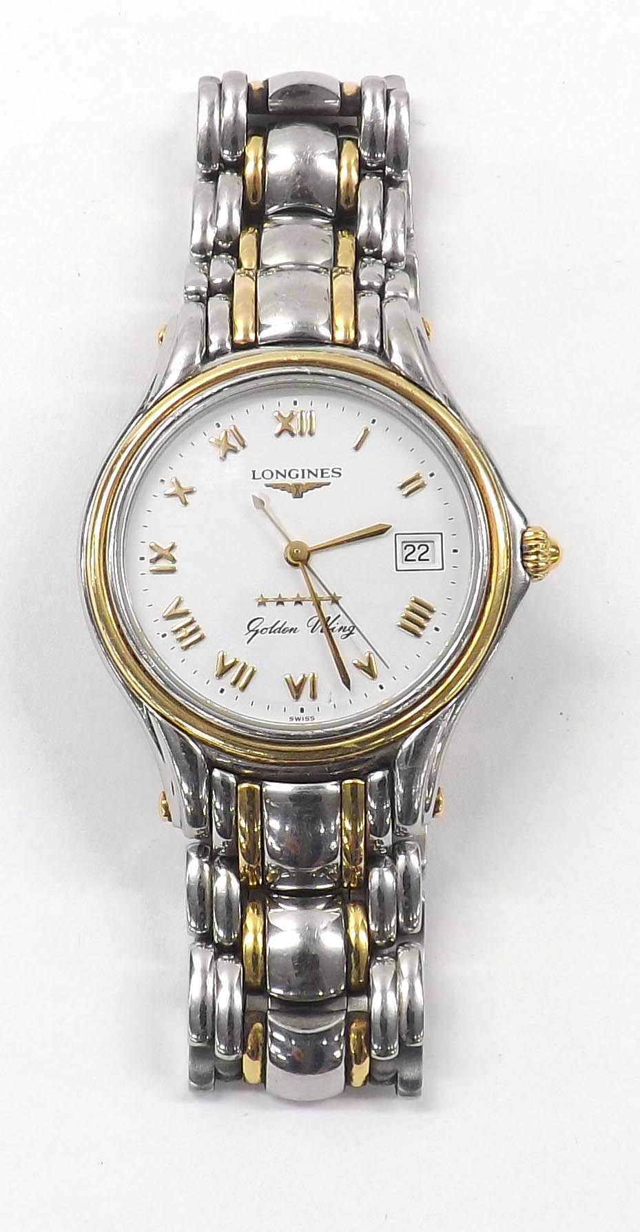 Longines Golden Wing bicolour gentleman's bracelet watch, ref. L3. 606 ...